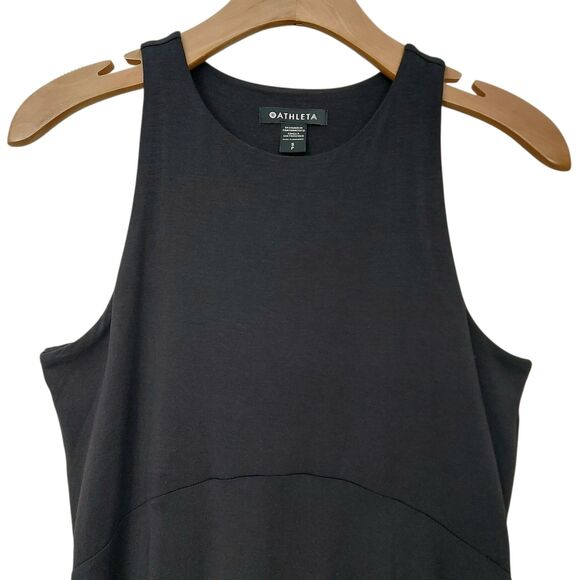Athleta Santorini Thera Dress Womens Small Black Lightweight Athleisure Travel - Picture 2 of 11